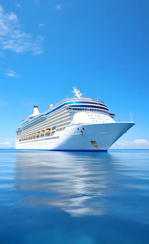 Foto de agencia de un crucero en el mar